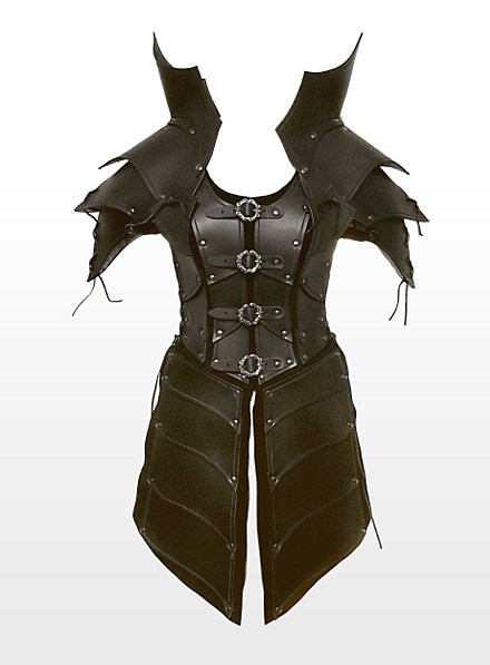 Hexenkriegerin Lederrüstung schwarz 