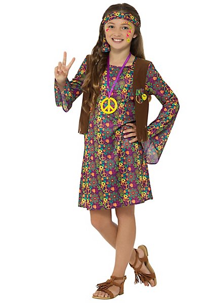 Hippie Kinderkostüm für Mädchen