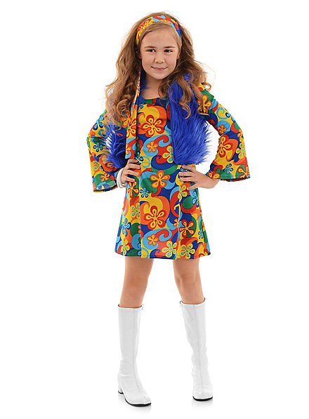 Hippie Mini Dress Child Costume - maskworld.com