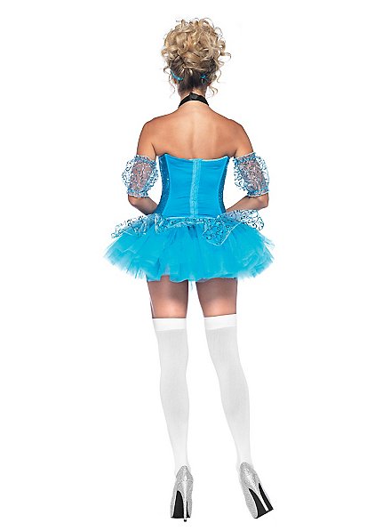 Weiße Halterlose Strümpfe Mit Rotem Schleifen-Band – Für Halloween & Fancy Dress