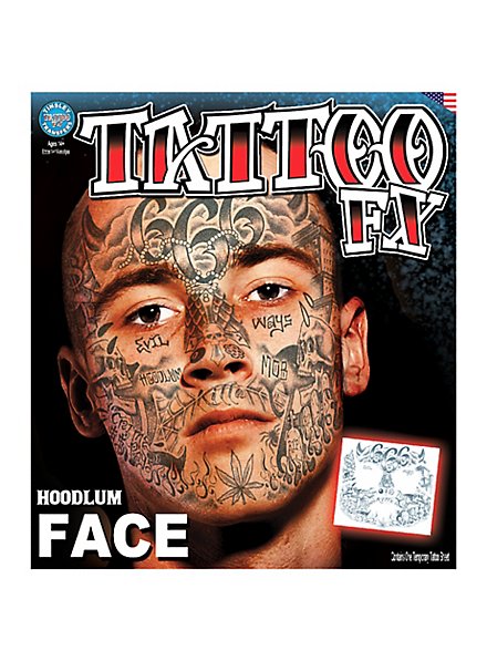 Hoodlum Face-Adhesive Tattoo