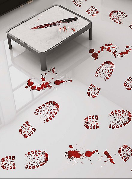 NEBURORA 6 Pezzi Adesivi Horror Per Finestre - Impronte Insanguinate E Teschi Per Decorazioni Halloween