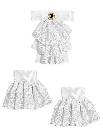 Jabot con polsini bianchi