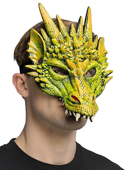 Jade Dragon Half Mask