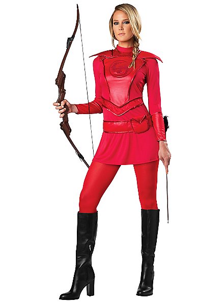 Jägerin Kostüm rot
