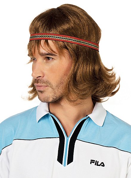 Jaren 80 tennisspeler pruik