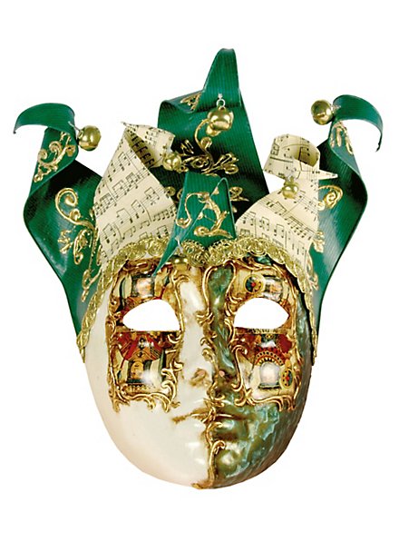 Jolly Carte Femminile verde bianco - Venezianische Maske