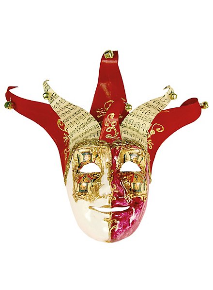 Jolly Carte Maschile rosso bianco - masque vénitien