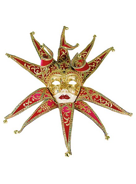 Jolly Collare Velluto rosso - Venezianische Maske