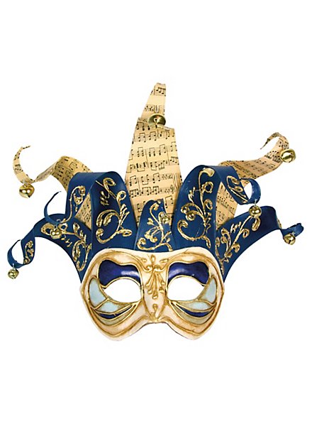 Jolly colombina Monica bianco blu - Venezianische Maske