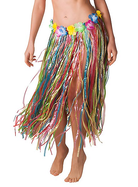 Jupe Hula bariolée Déguisement