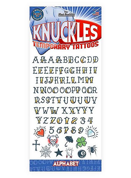 Knokkel Klæbe-Tatovering Sæt