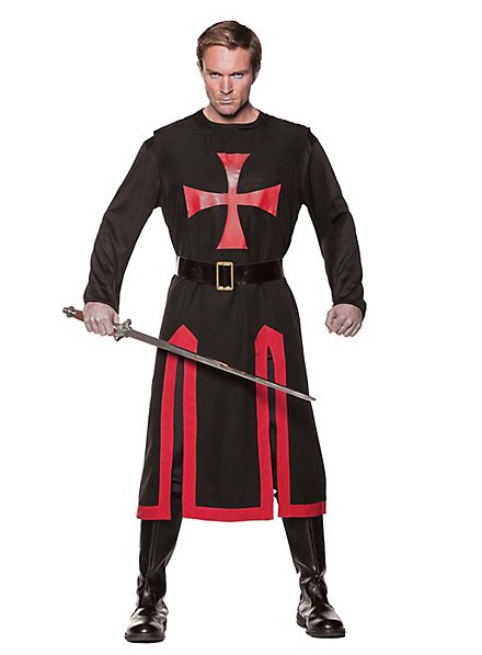 Kreuzritter Kostüm schwarz-rot