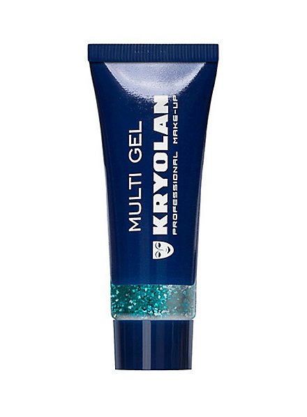 Kryolan gel glitterato acquamarina grosso