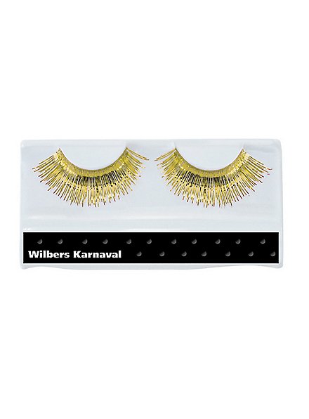 Lametta Wimpern gold