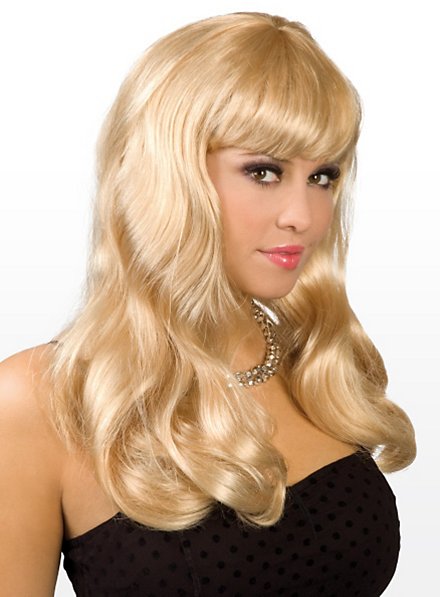 Lange Hår Blond Paryk