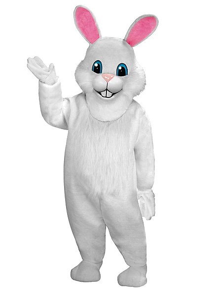Mascotte Lapin blanc Luxe - Mascotte Discount - Fiesta and co