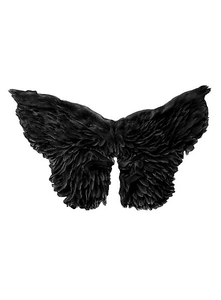 Large black angel wings