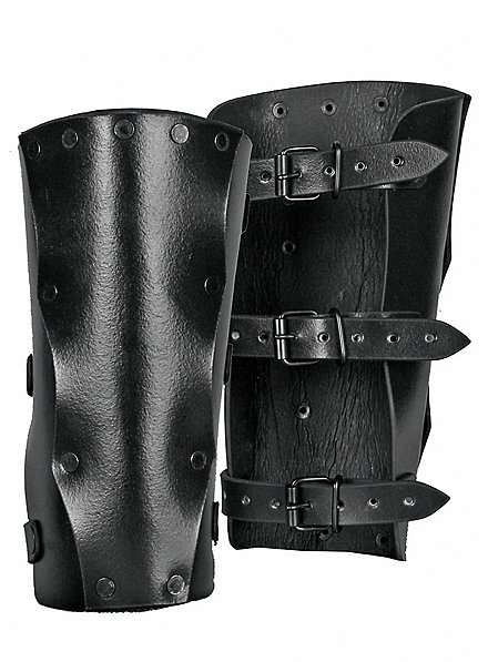 Leather Bracers Assassin black 