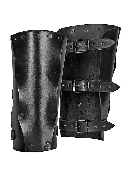 Leather Bracers Assassin black 