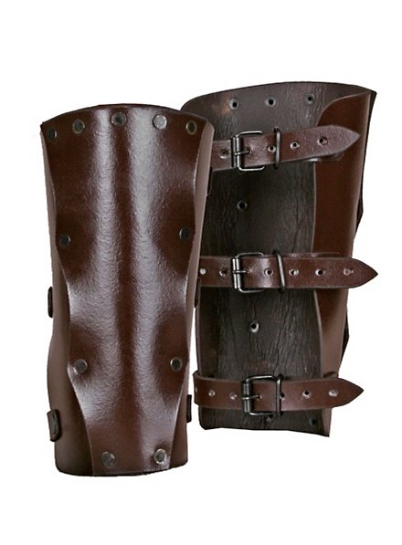 Leather Bracers Assassin brown 