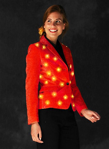 LED jacket for ladies red