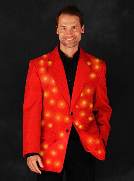 LED jacket for men red