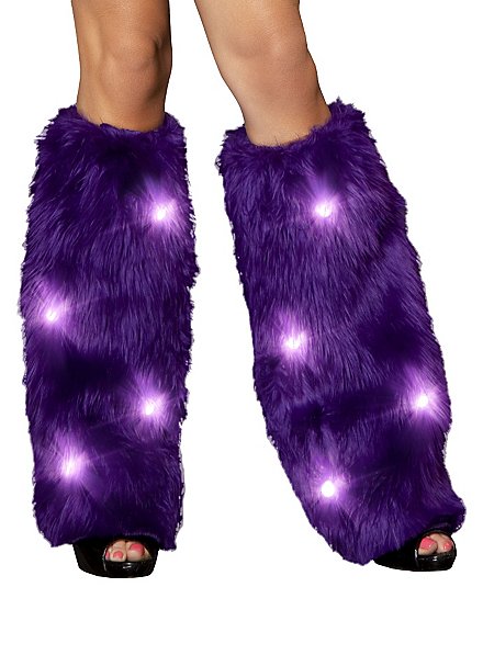 LED Leg Warmers furry violet 