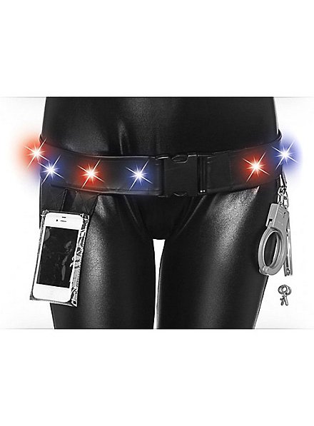 LED Police Belt with Handcuffs