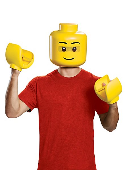 Lego figure mask and hands