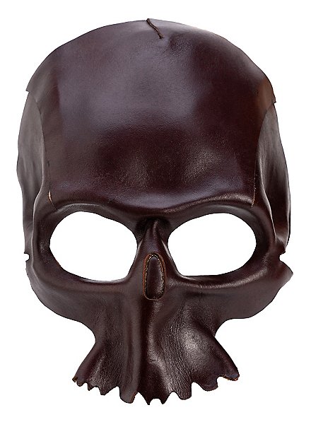 Heks masker met capuchon bruin haar