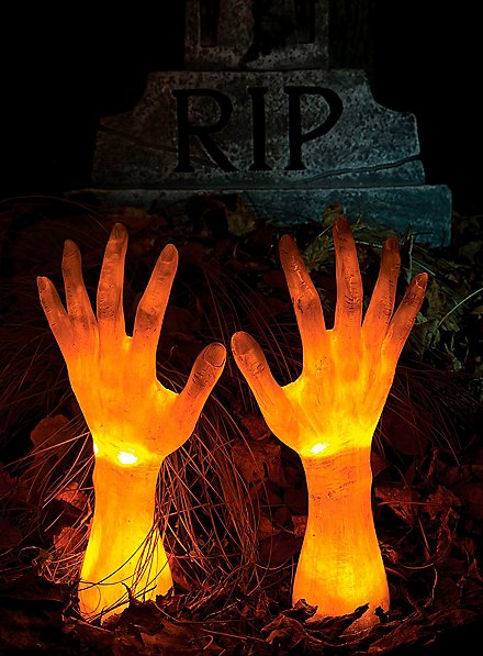 Leuchtende Grabhände Halloween-Deko
