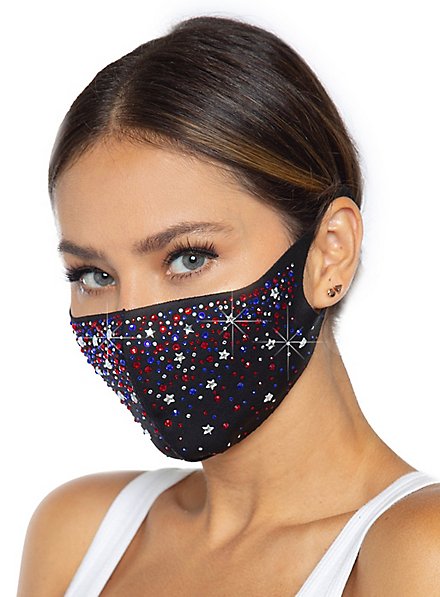 Liberty face mask with strass