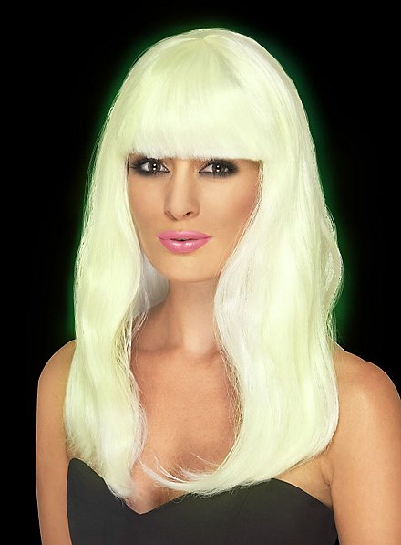 Long hair white wig Glow in the Dark