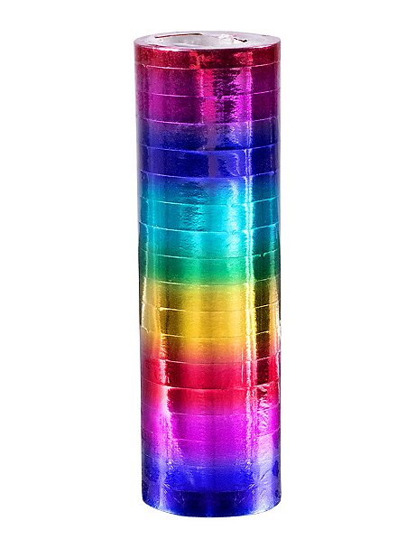 Luftschlangen Regenbogen metallic 3 Stück