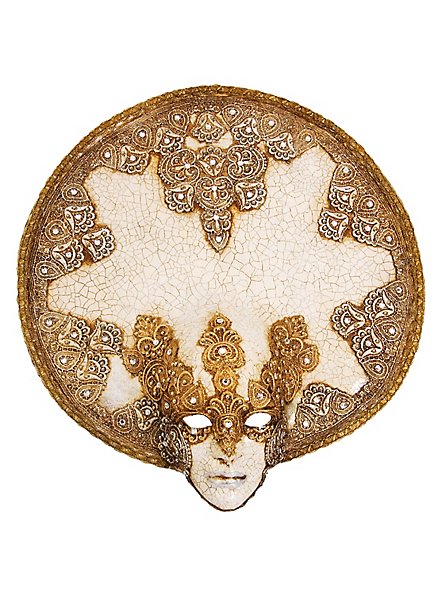 Luna Piena craquele macrame  Venetian Mask