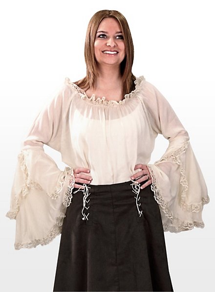Maiden Blouse with Trumpet Sleeves 