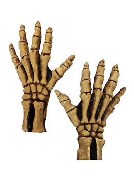 Mains de squelette jaunes