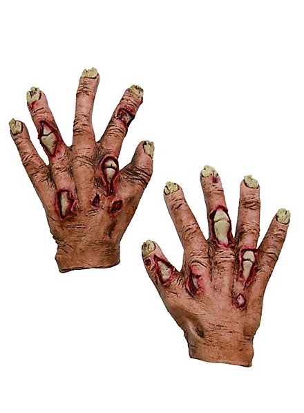 Mains de zombie pour enfants rouge