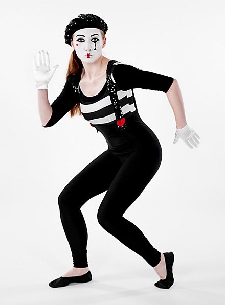 Pantomime Kostuum Voor Dames - Complete 5-Delige Circuskostuum Set Met Accessoires Voor Carnaval En Feest