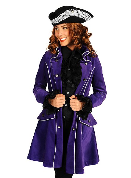 Manteau de pirate violet en velours