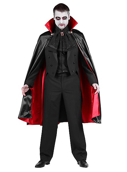 Papapanda Mantello Da Vampiro Per Bambini Con Gilet E Colletto Alto, Nero E Rosso, Per Halloween E Carnevale, Taglia 128
