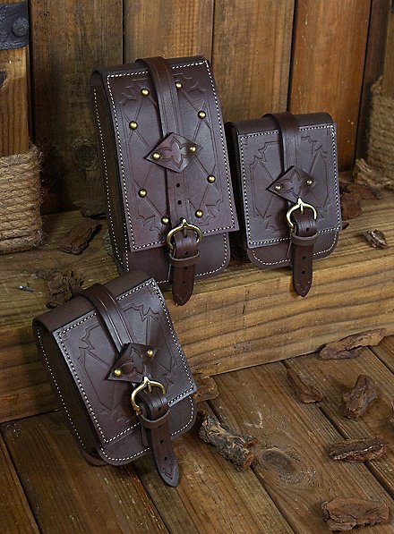 Mythrojan Marsupio Medievale In Pelle Per LARP E Rinascimento – Piccola Borsa A Fondo Cieco