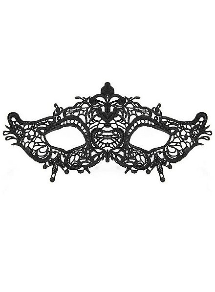 Máscara Negra De Encaje Fleur-De-Lis