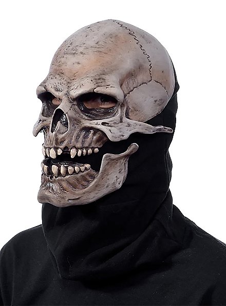 Collare Maschera Moto Zanheadgear Half Face Mask Teschio Cromato 60851 Zoom
