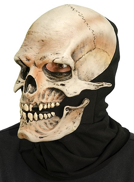 Maschera Horror Lanckeli Maschera Da Teschio Di Halloween Con Mascella Mobile, Cranio Inquietante, Maschera In Lattice Per Adulti Maschera Traspirante Con Rete