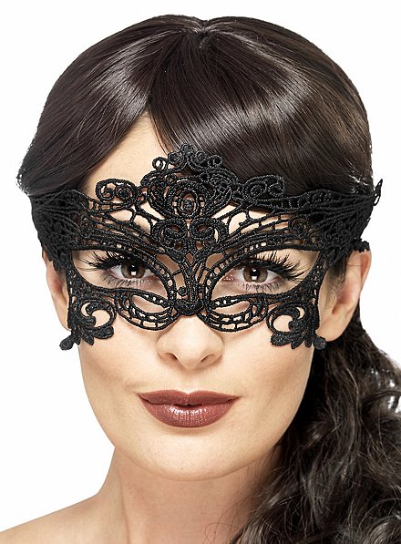 Maschera diadema in pizzo nero
