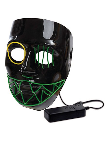 Maschera illuminata Black Bite con vano batteria