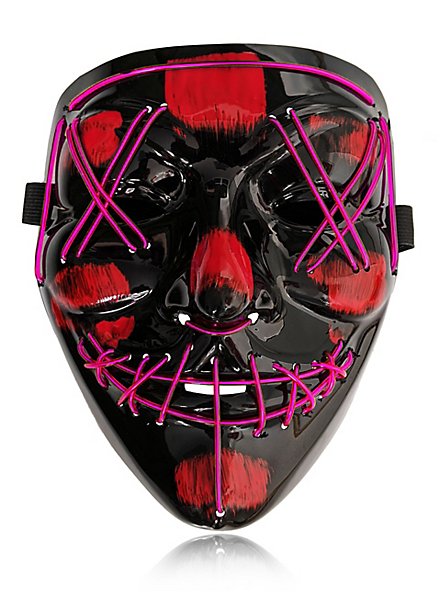Maschera LED di Halloween rosa