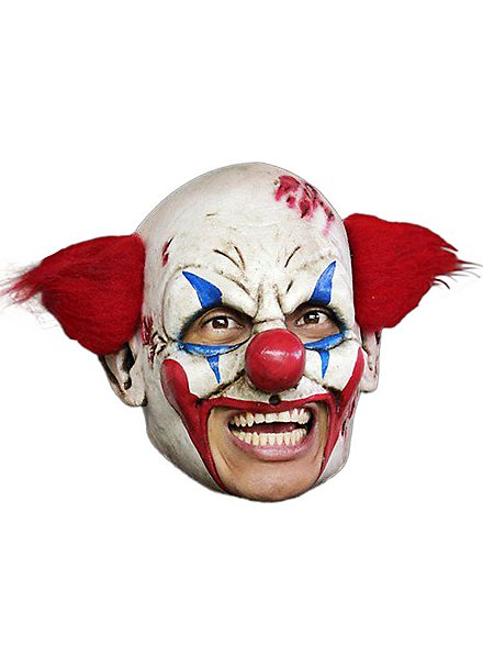 Masque de clown fou sans menton en latex